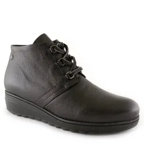 Botines de confort en piel negra