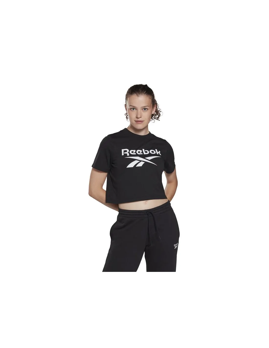 Camiseta Reebok Cropped Identity W Black