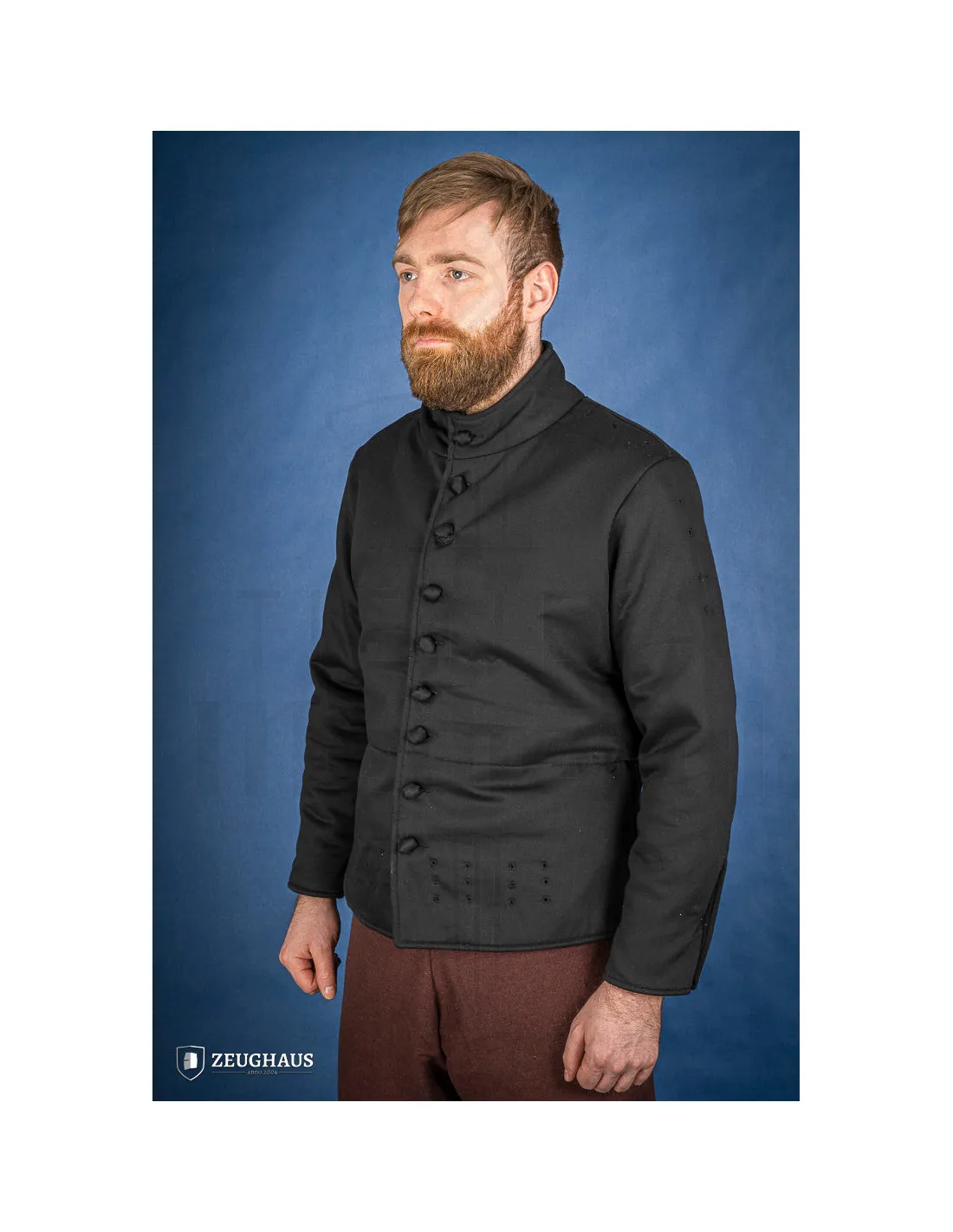 Jubón medieval algodón modelo Arming, color negro