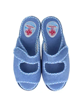 Natalia - Zapatilla Casa Mujer Tiras Velcro Aguamar 301