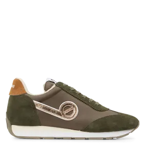 NO NAME Zapatillas bajas en dos materiales en caqui