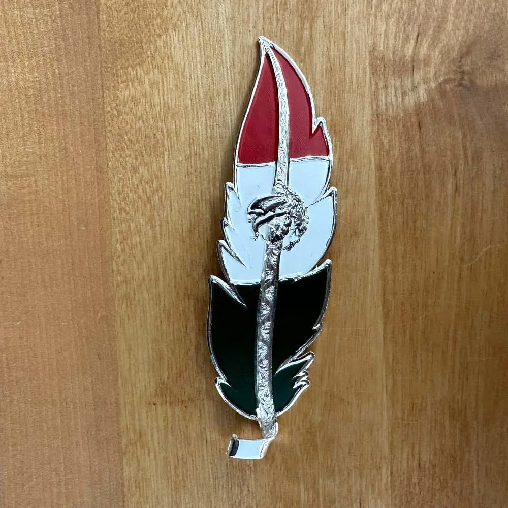 Pluma Para Toquilla Bandera De Mexico