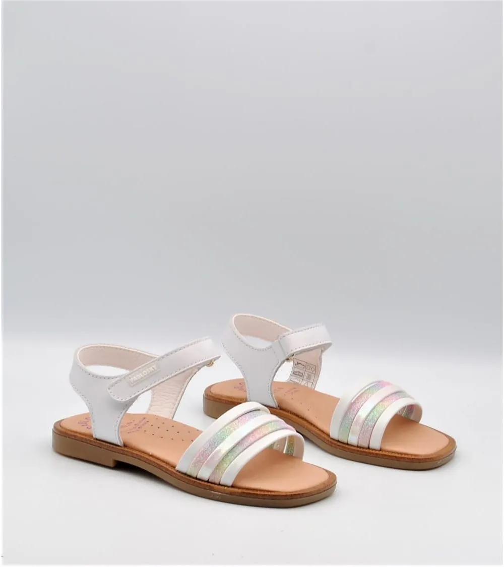 SANDALIA PABLOSKY VELCRO PALA BRILLO ARCOIRIS