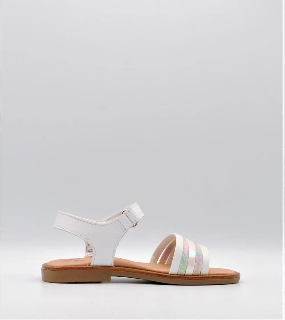 SANDALIA PABLOSKY VELCRO PALA BRILLO ARCOIRIS
