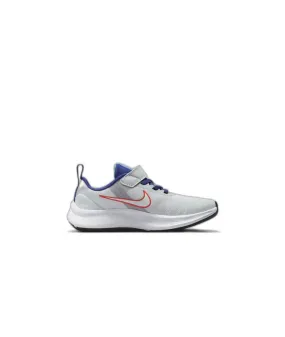 Zapatillas de Running Nike Star Runner 3 Infantil Plata Blanco