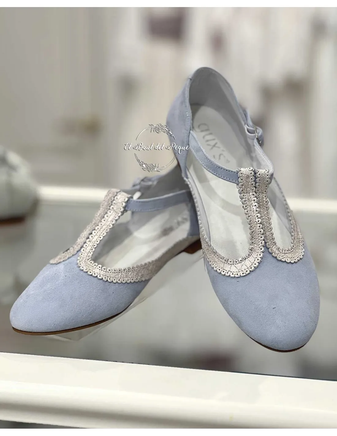 Zapato Comunión Ceremonia Gux´s Shoes Ante Celeste